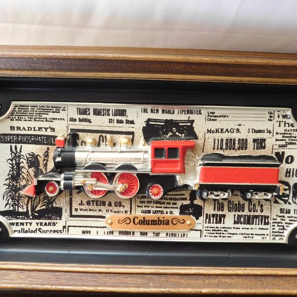 Vintage Intercraft Industries COLUMBIA and DIXIE BELLE Trains Wall Plaques - Picture 3 of 13